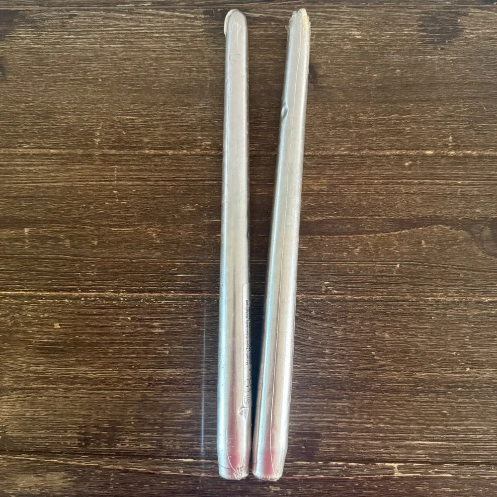 NOS Studio Nova Walmart Metallic Taper Candles Gold Silver 12